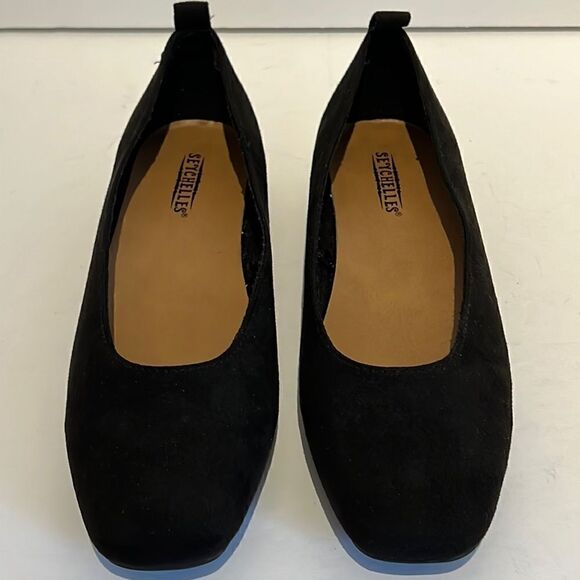 Seychelles Black Square Toe Flats Size 6.5 - Picture 3 of 13